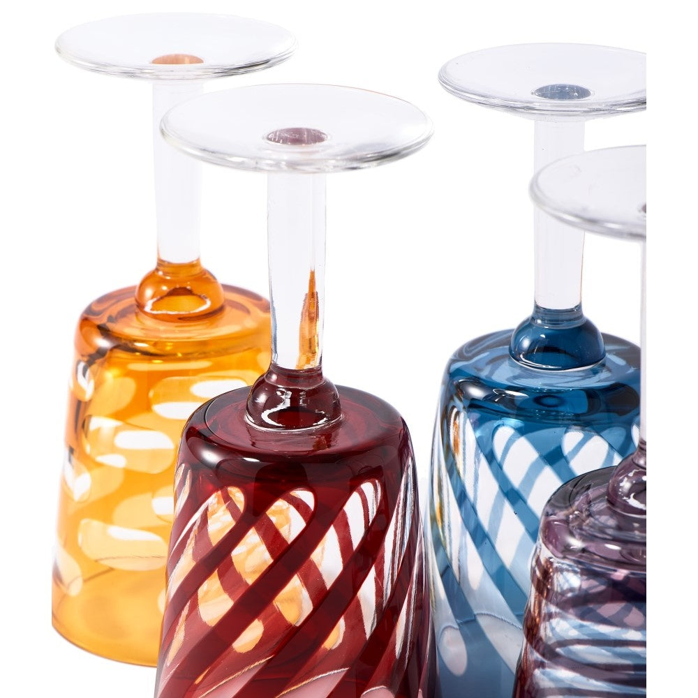 Röhrenförmige Weingläser – Set 4