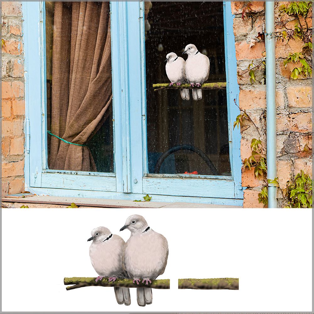 Doppelseitiger Fensteraufkleber - Verschiedene Varianten