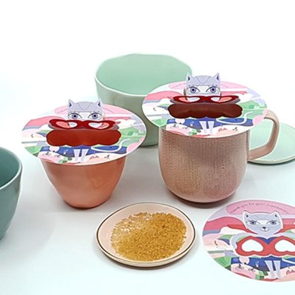 Thee ritueel Cat design - set 4 stuks