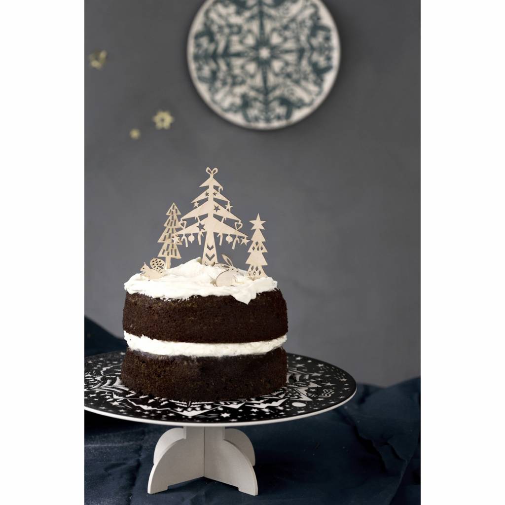 Houten Cake Toppers - Winter