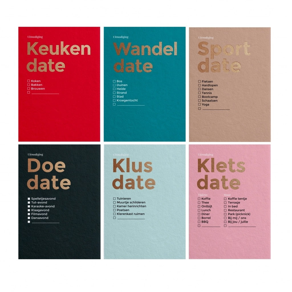 Happy Invites - Date - Verschiedene Varianten