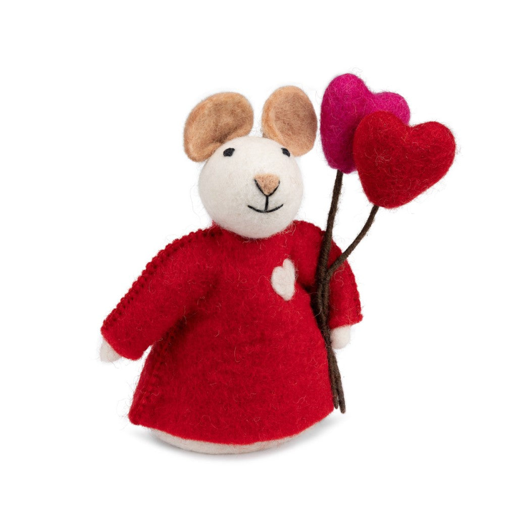 Sjaal met verhaal decoratieve Love is in the air muis