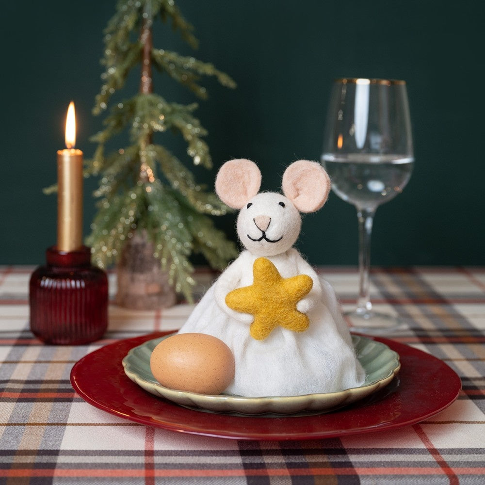 Weihnachtsdeko Maus mit Stern
