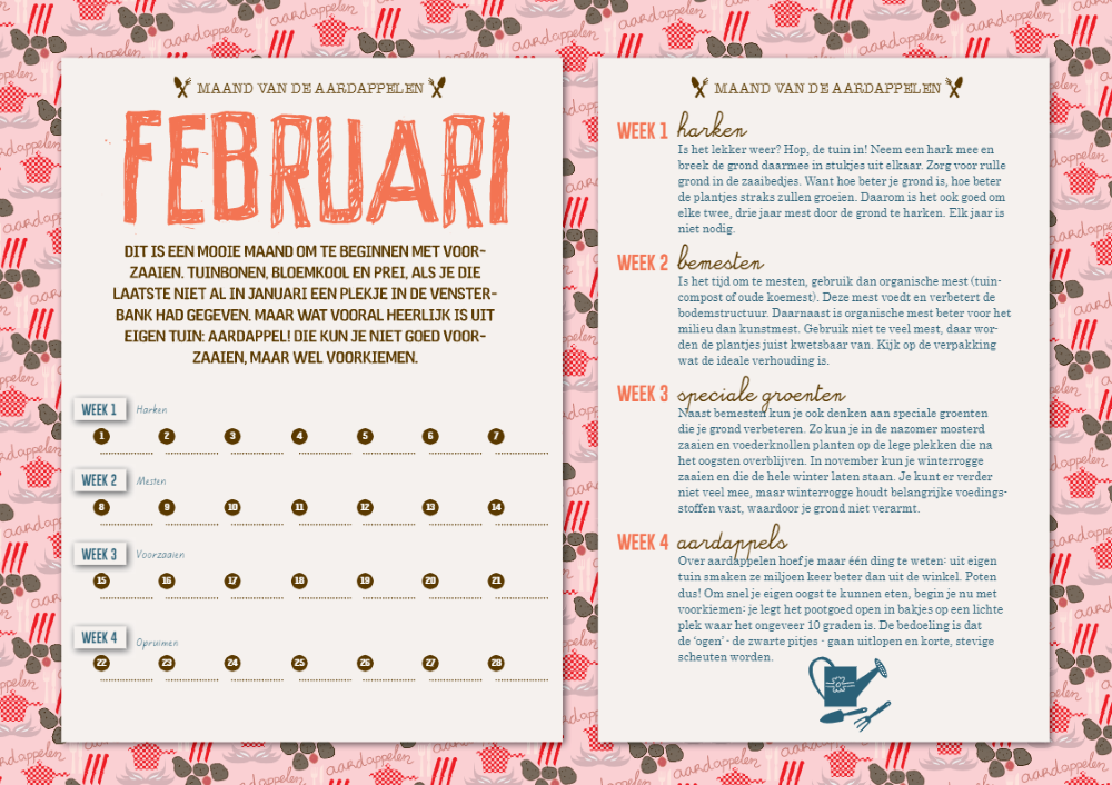 Vegetable garden calendar
