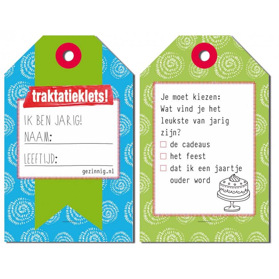 Traktatieklets - Diverse Varianten