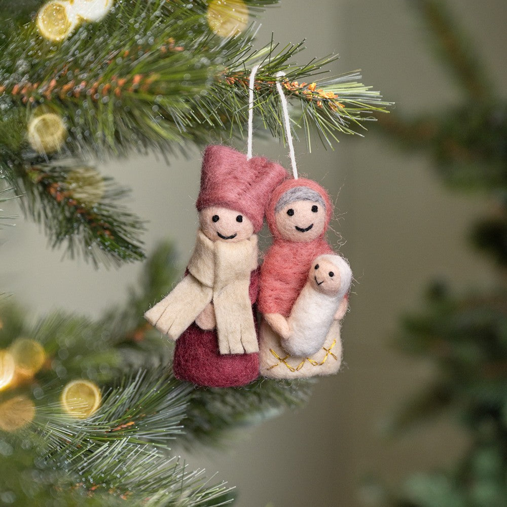 Kerst Hanger Jozef & Maria - Diverse Kleuren