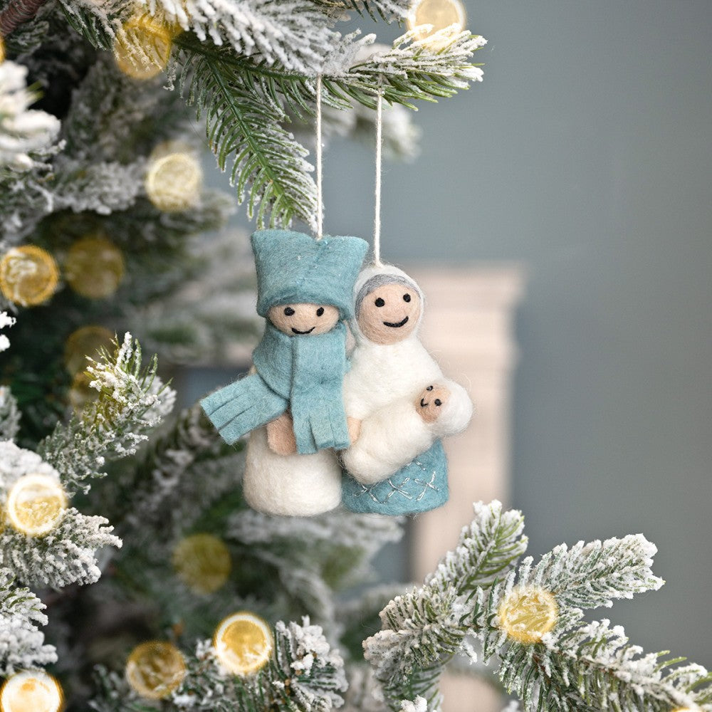 Kerst Hanger Jozef & Maria - Diverse Kleuren