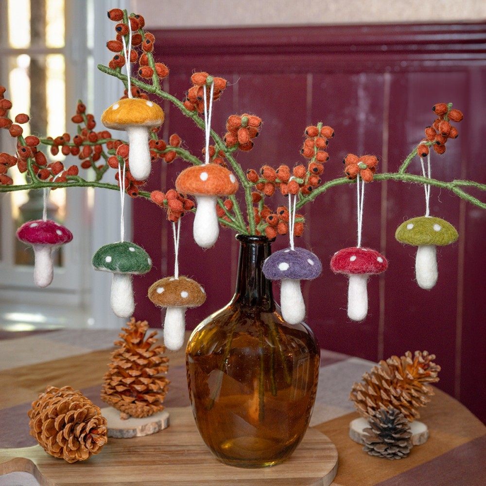 Hanger Paddenstoel Indian Summer Medium Assorti 8 st.
