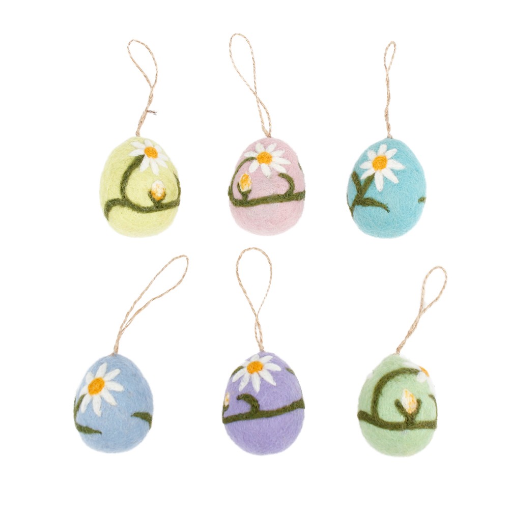 Hanger Voorjaarsei Margrietjes 6st - Diverse Afmetingen