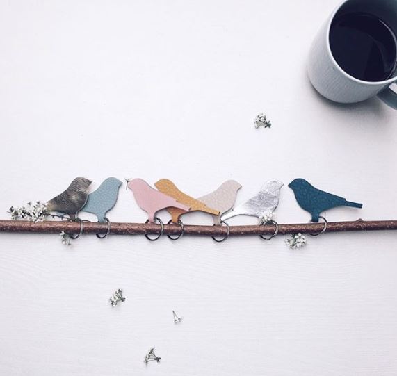 Mini Tweet Leather Keychain - Various Colors