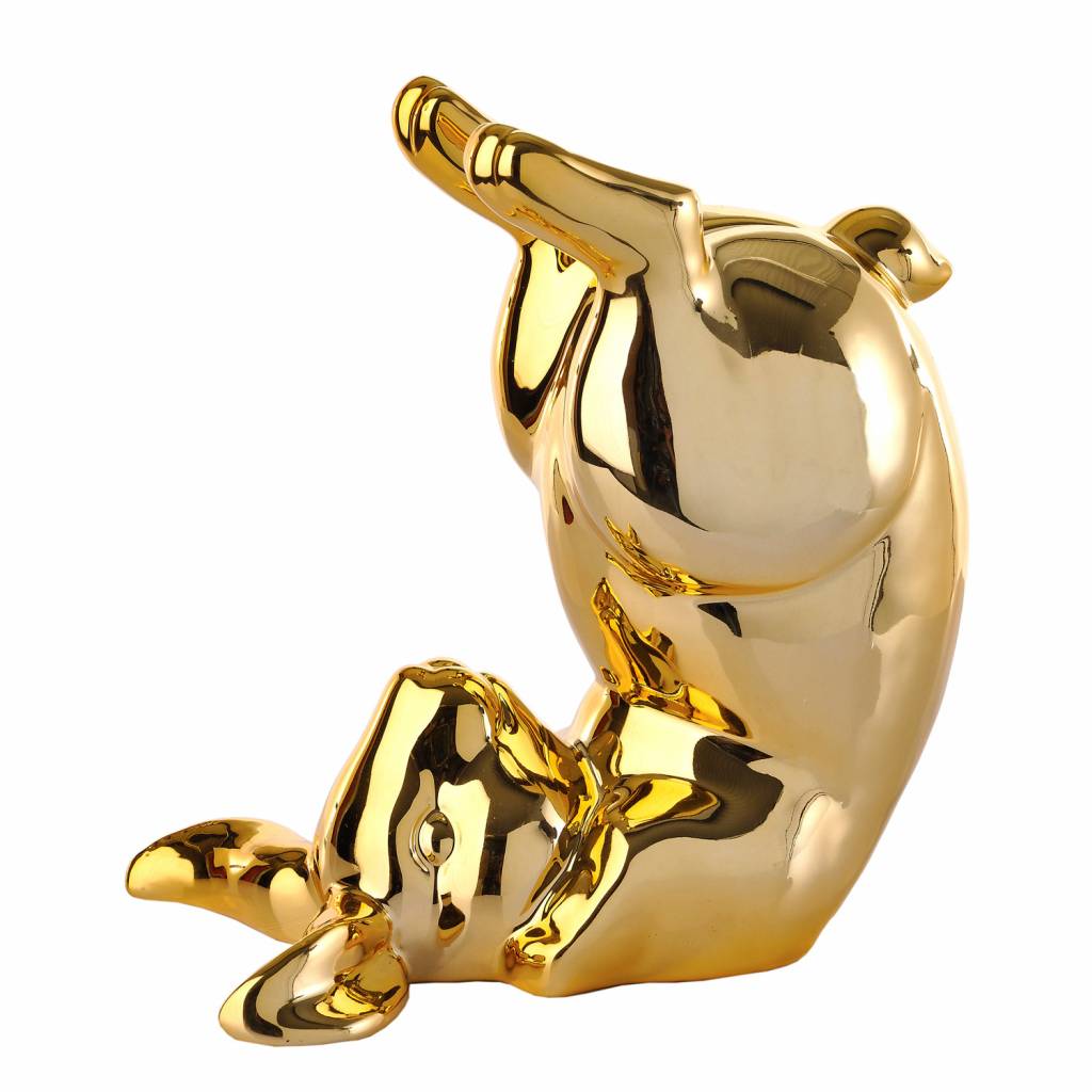 Piggy Bank Bunny Bum Gold