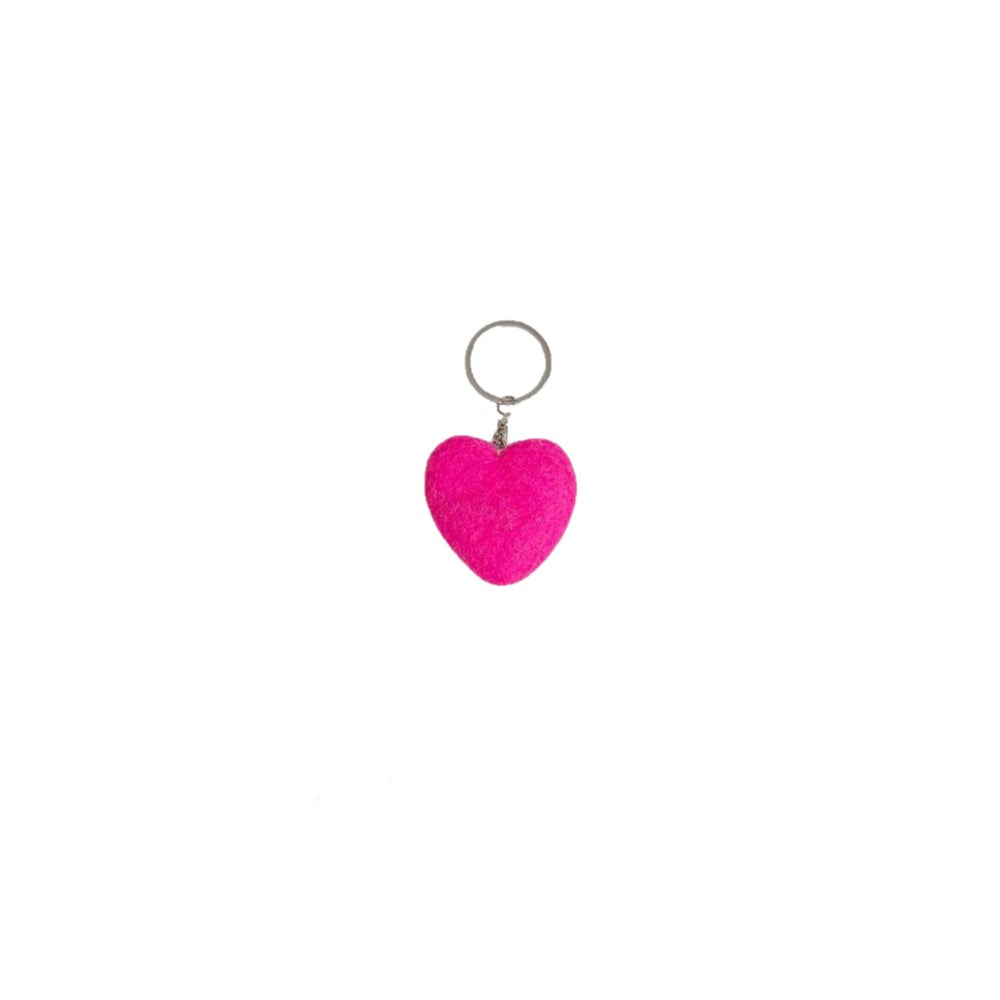 Sleutelhanger Hart - Diverse Warme Kleuren