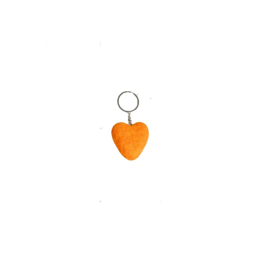 Sleutelhanger Hart - Diverse Warme Kleuren