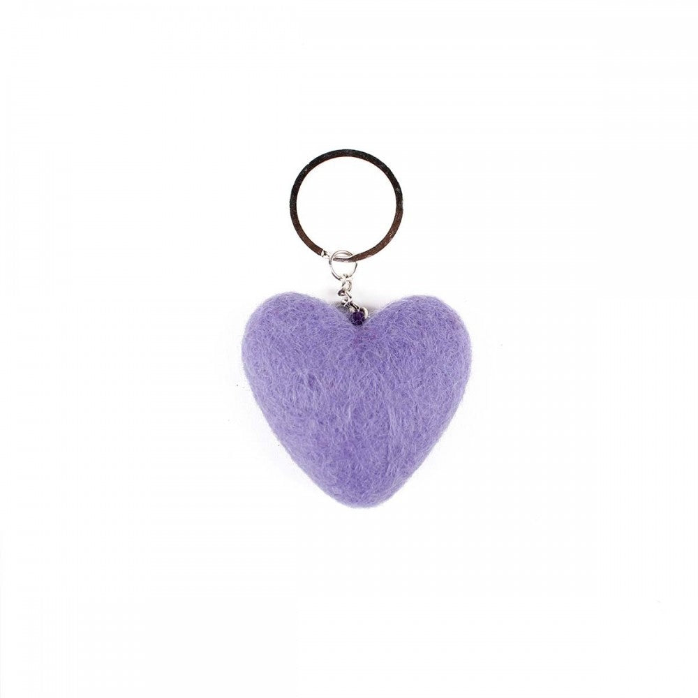 Sleutelhanger Hart Pasteltinten - Diverse Kleuren
