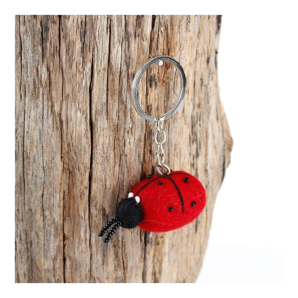 Sleutelhanger Lieveheersbeestje of Bij