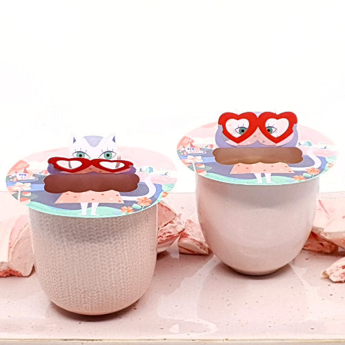 Thee ritueel Cat design - set 4 stuks