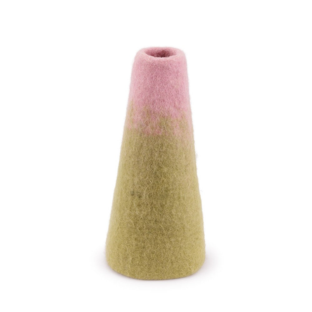 Vilten Vaas Roze-Groen - Diverse Maten