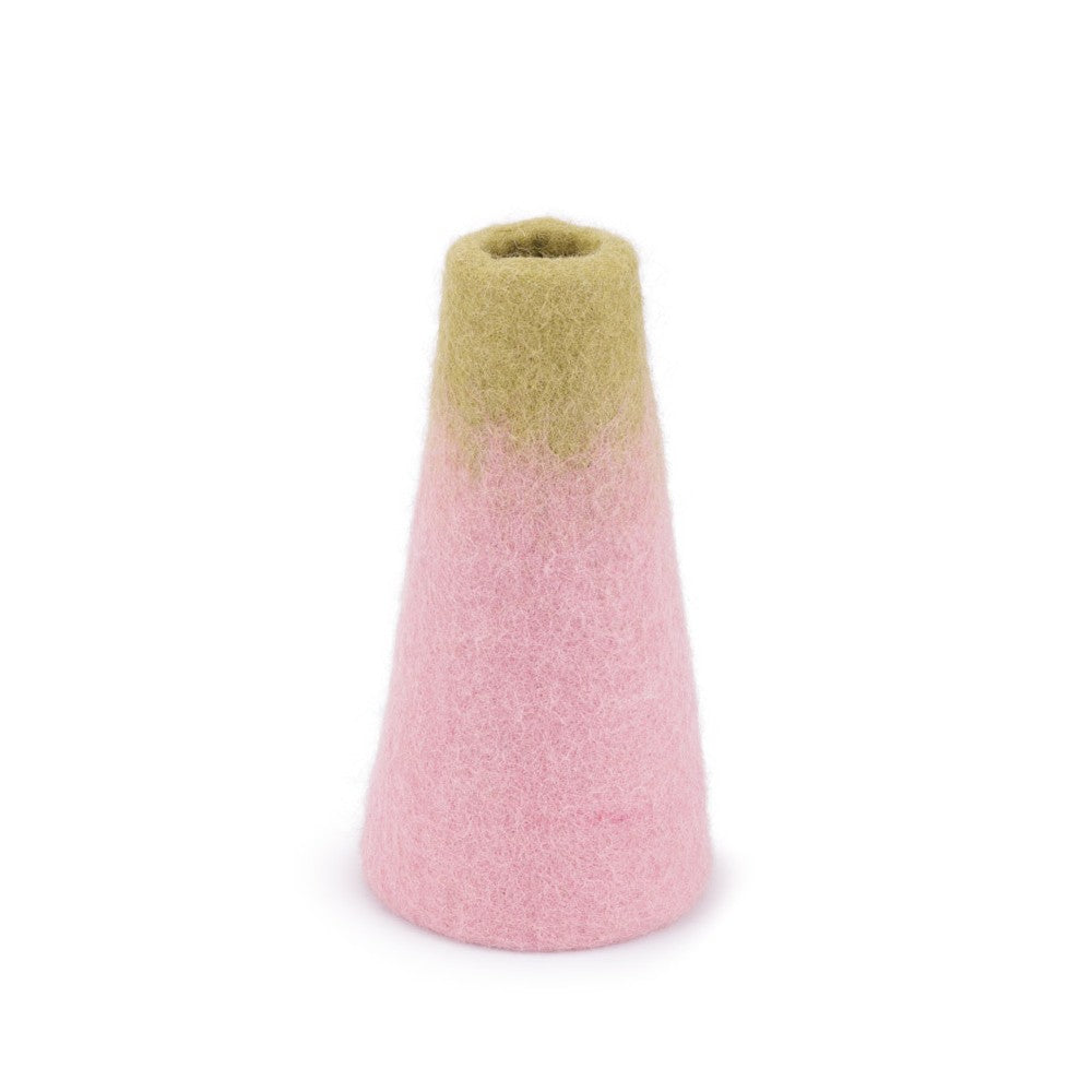 Vilten Vaas Roze-Groen - Diverse Maten