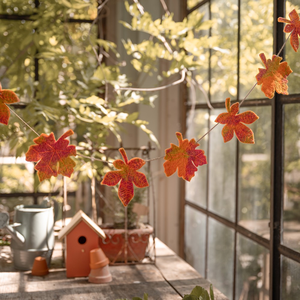 Filzgirlande Blatt - Verschiedene Varianten