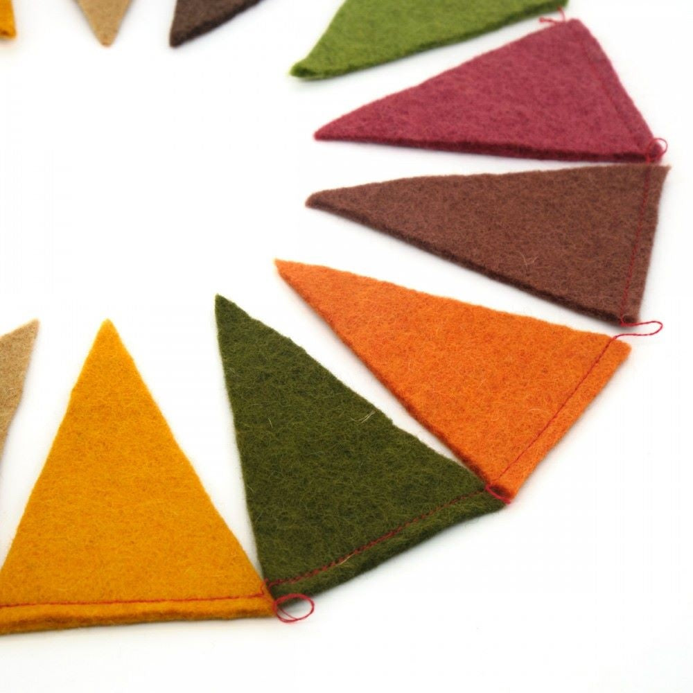 Filzgirlandenfahne – verschiedene Farben
