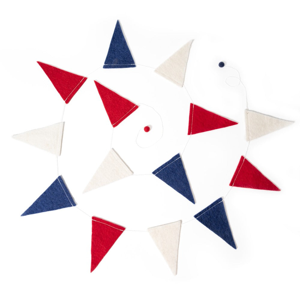 Filzgirlandenfahne – verschiedene Farben