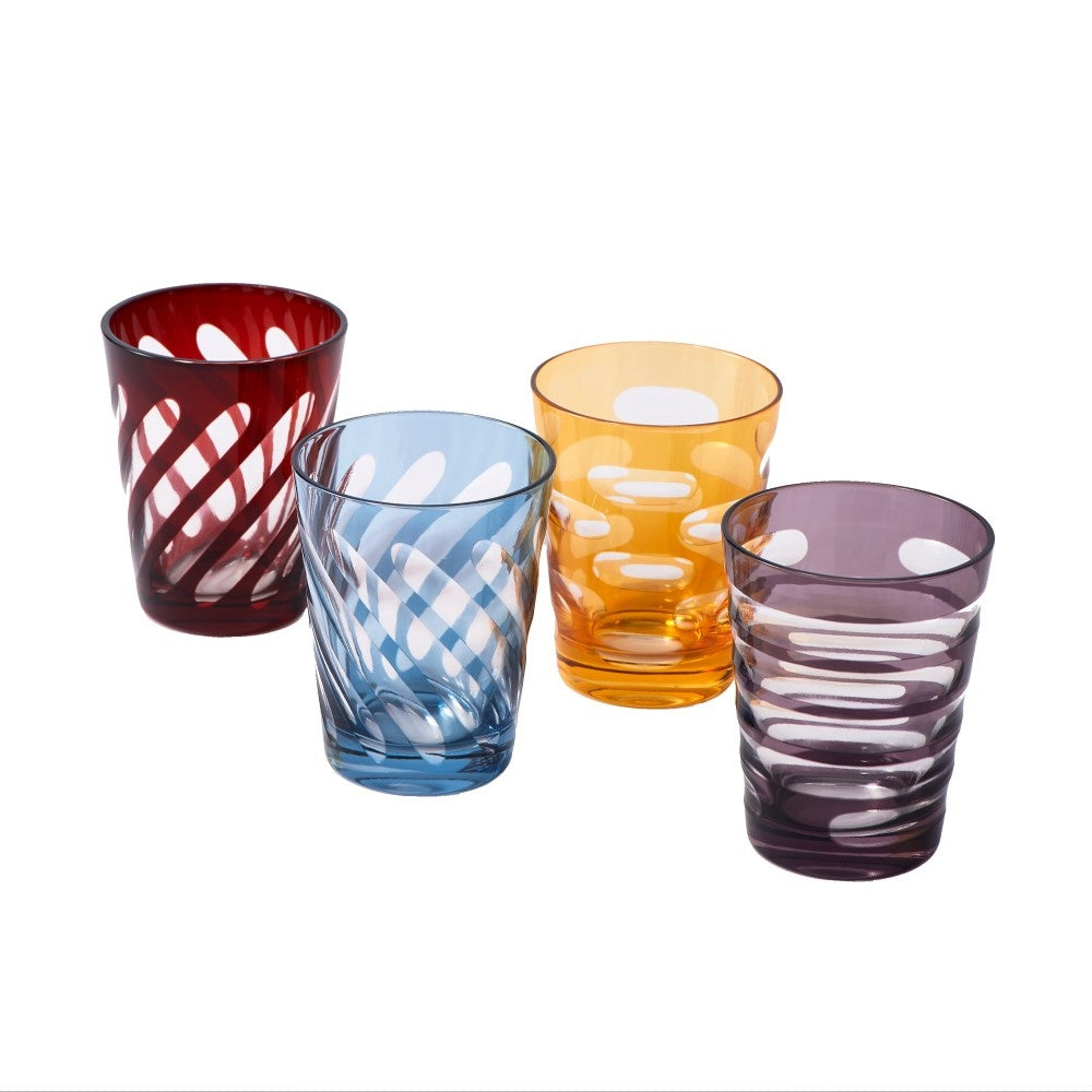 Tubular Drinkglazen - Set 4