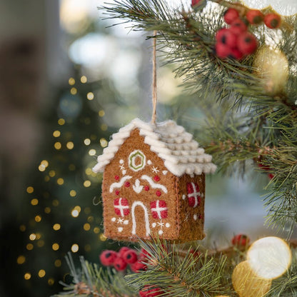 Hanger Huisje English Christmas - Diverse Kleuren