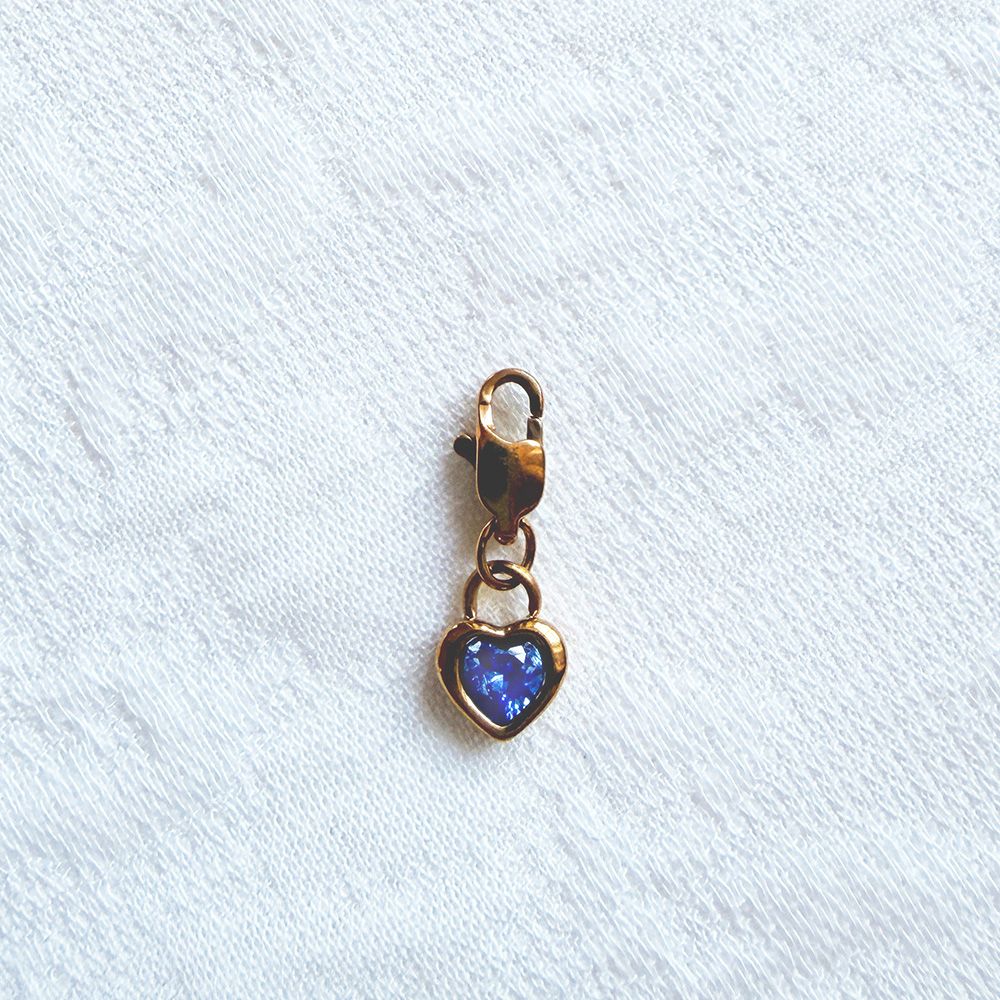 Zirkonia Hart Charm - Diverse Kleuren