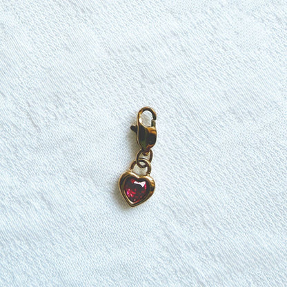 Zirkonia Hart Charm - Diverse Kleuren