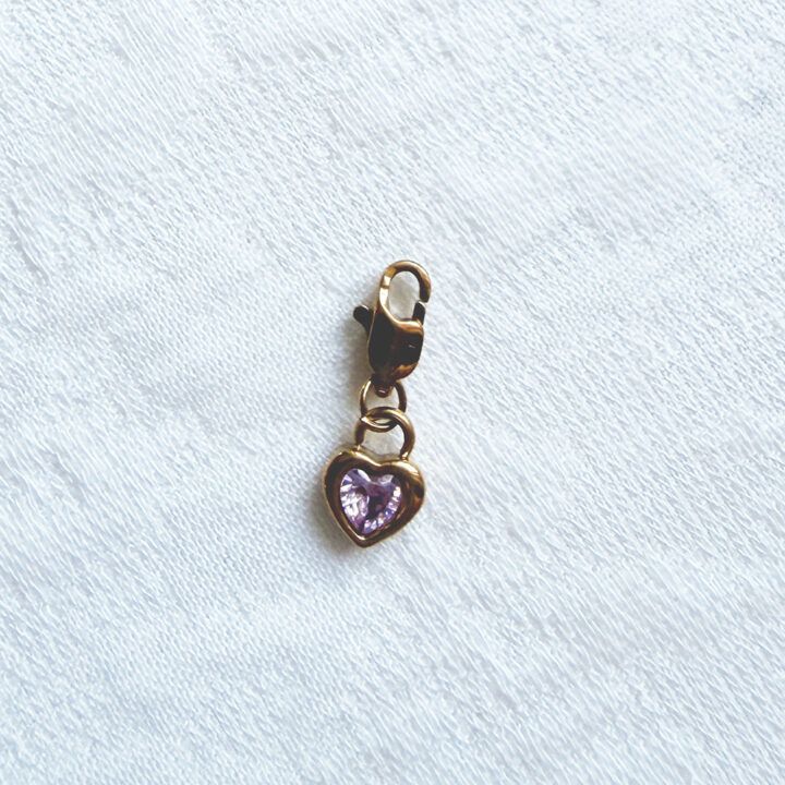Zirkonia Hart Charm - Diverse Kleuren