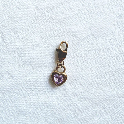 Zirkonia Hart Charm - Diverse Kleuren