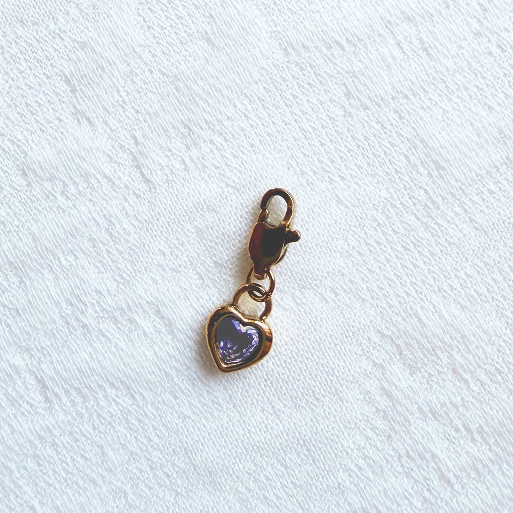 Zirkonia Hart Charm - Diverse Kleuren