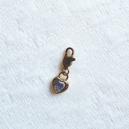 Zirkonia Hart Charm - Diverse Kleuren