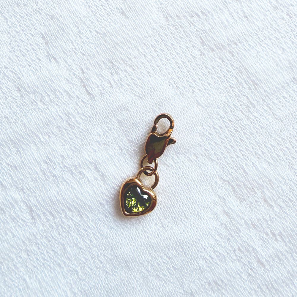 Zirkonia Hart Charm - Diverse Kleuren