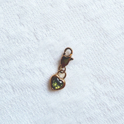 Zirkonia Hart Charm - Diverse Kleuren