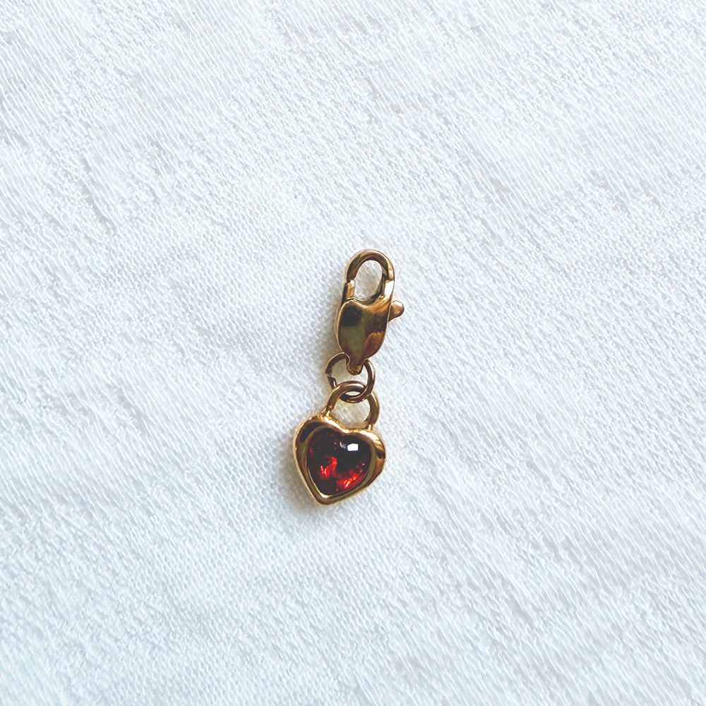 Zirkonia Hart Charm - Diverse Kleuren