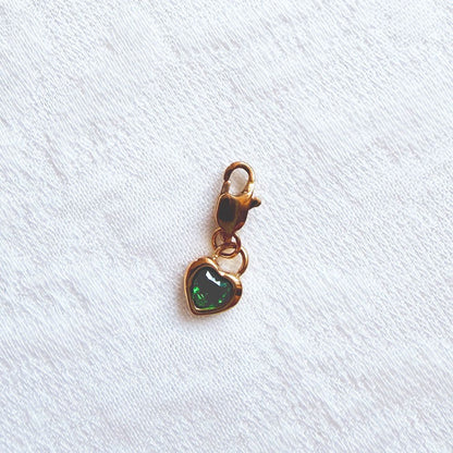 Zirkonia Hart Charm - Diverse Kleuren