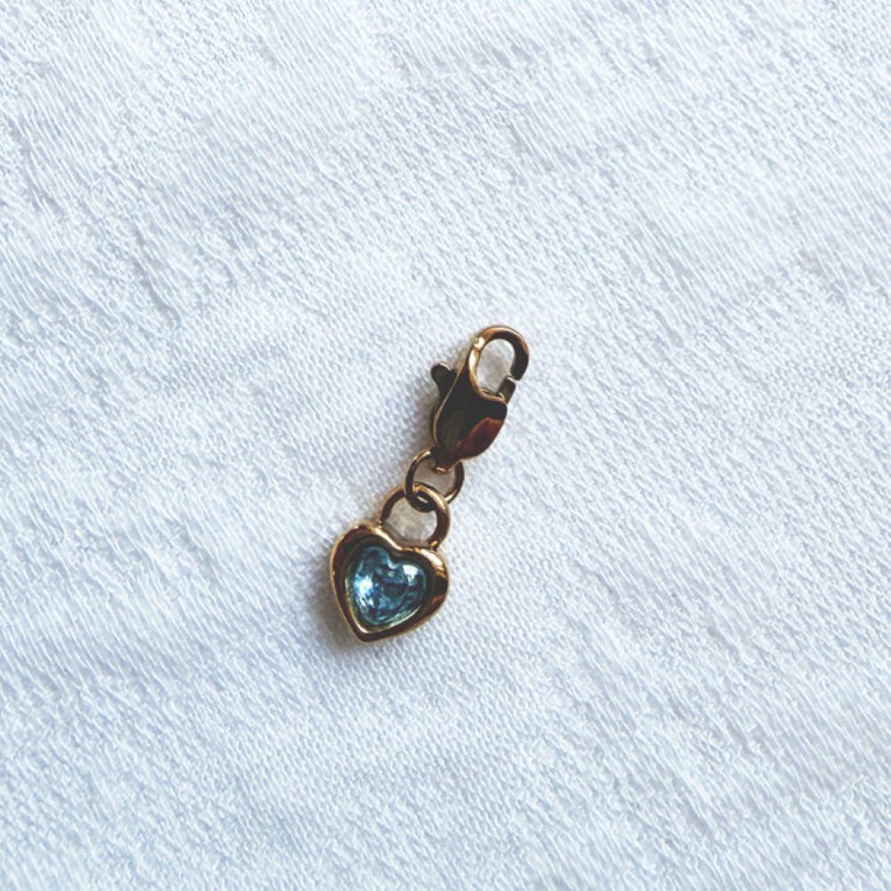 Zirkonia Hart Charm - Diverse Kleuren