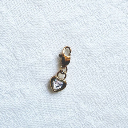 Zirkonia Hart Charm - Diverse Kleuren