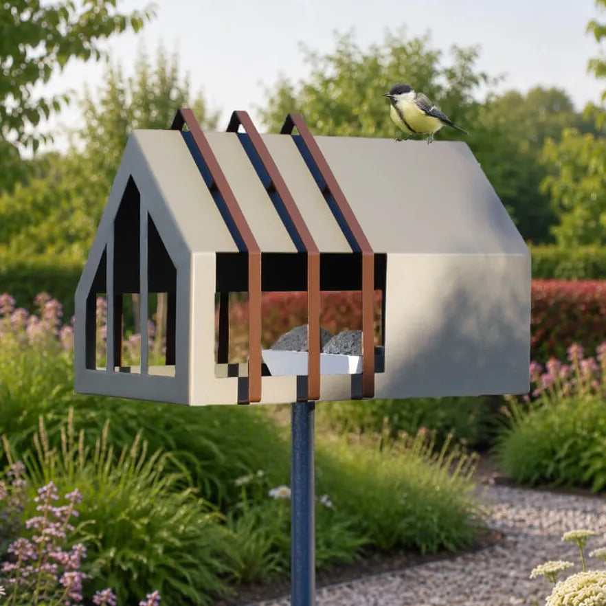 Framed Feeder - Vogelvoederhuisje op paal - Diverse Kleuren