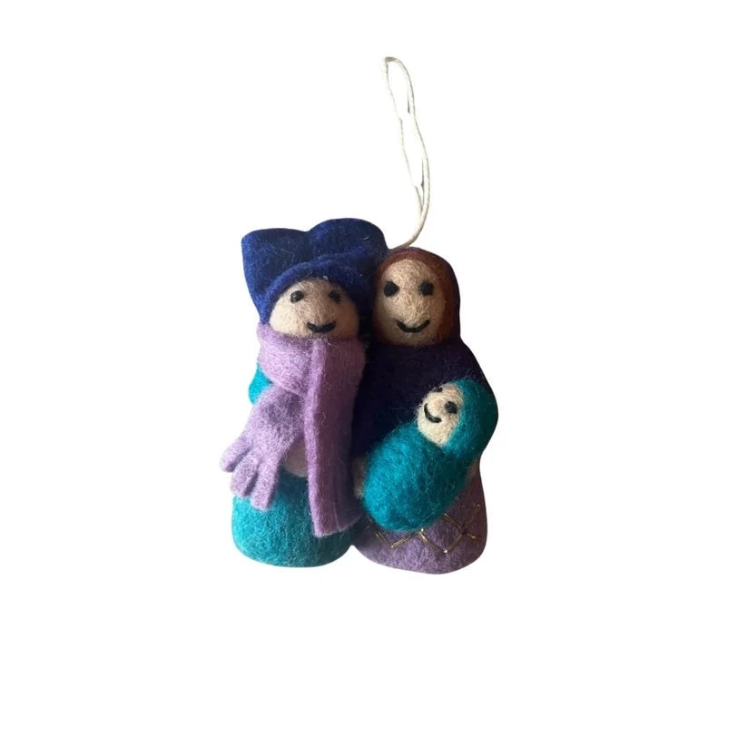 Christmas Pendant Joseph & Mary - Various Colors