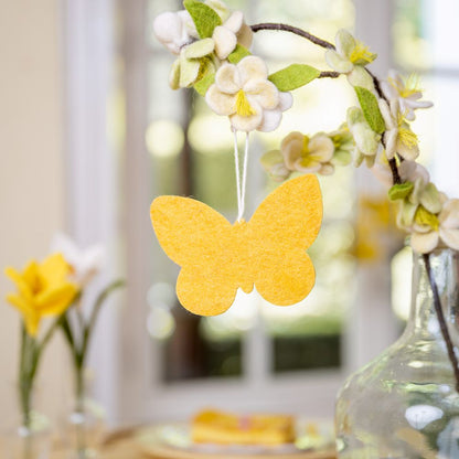 Hanger Vlinder Groen-Geel Ass. 4 st. - Diverse maten