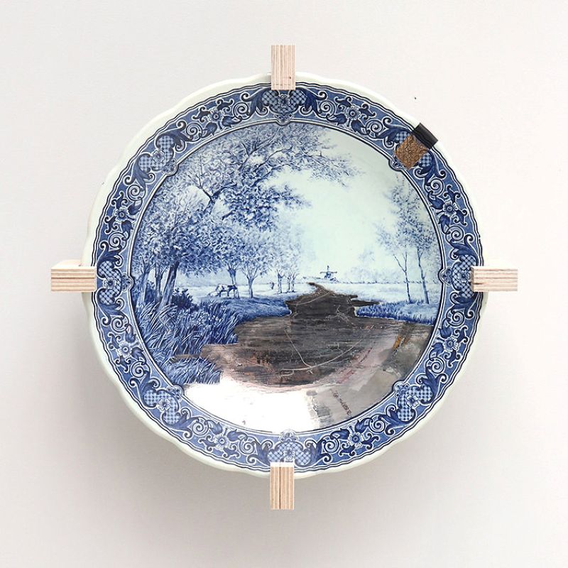 Landschap zilver water | Delfts Blauw 2.0