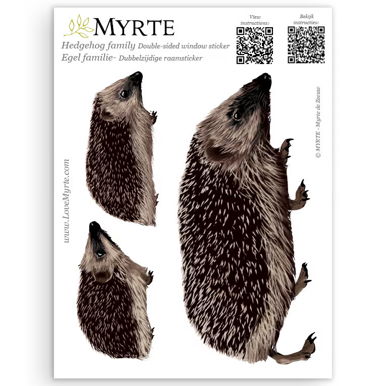 Raamsticker Bosdieren - Diverse Varianten