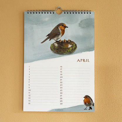 Verjaardagskalender met Natuurillustraties