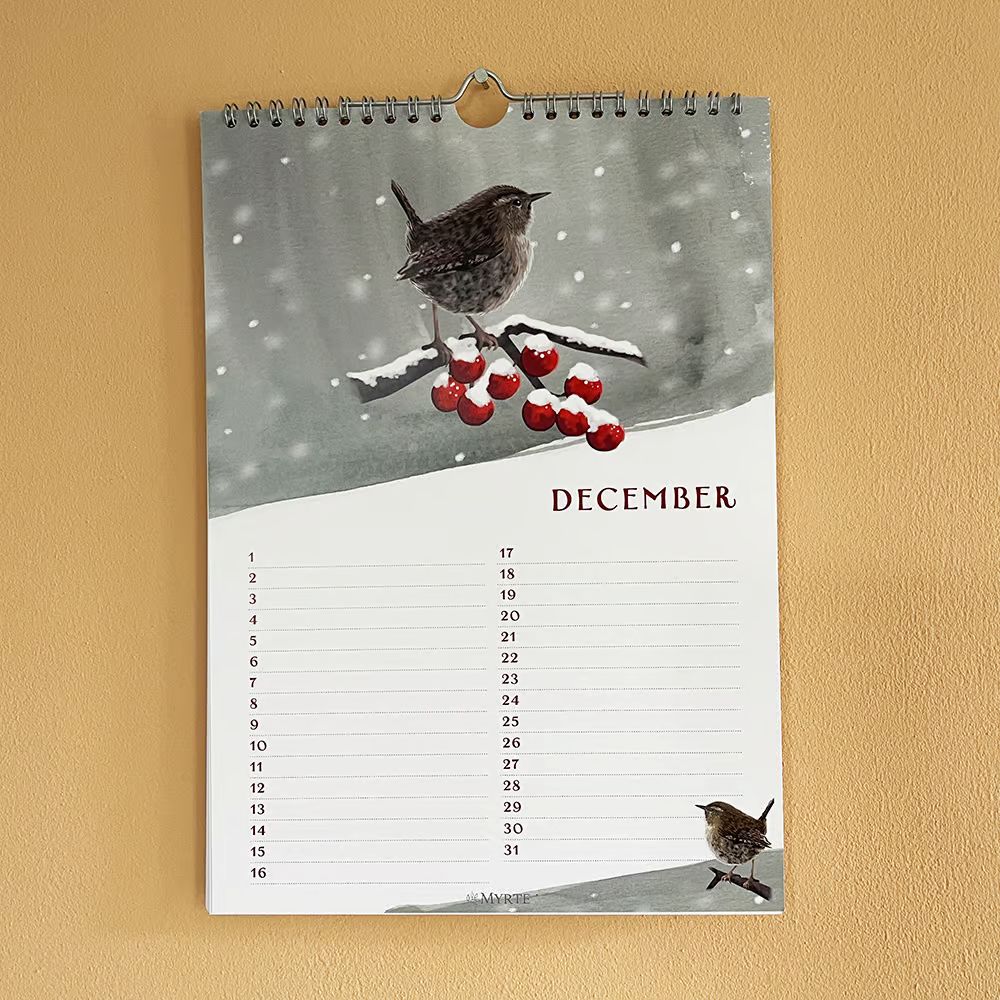 Verjaardagskalender met Natuurillustraties