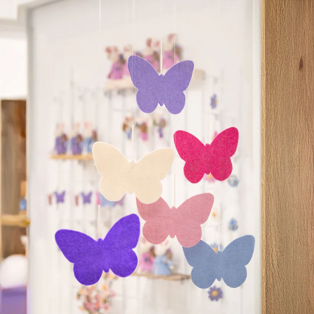 Hanger Vlinder Violettinten Ass. 6 st. - Diverse maten