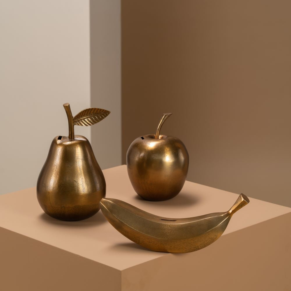 Piggy bank Apple Gold