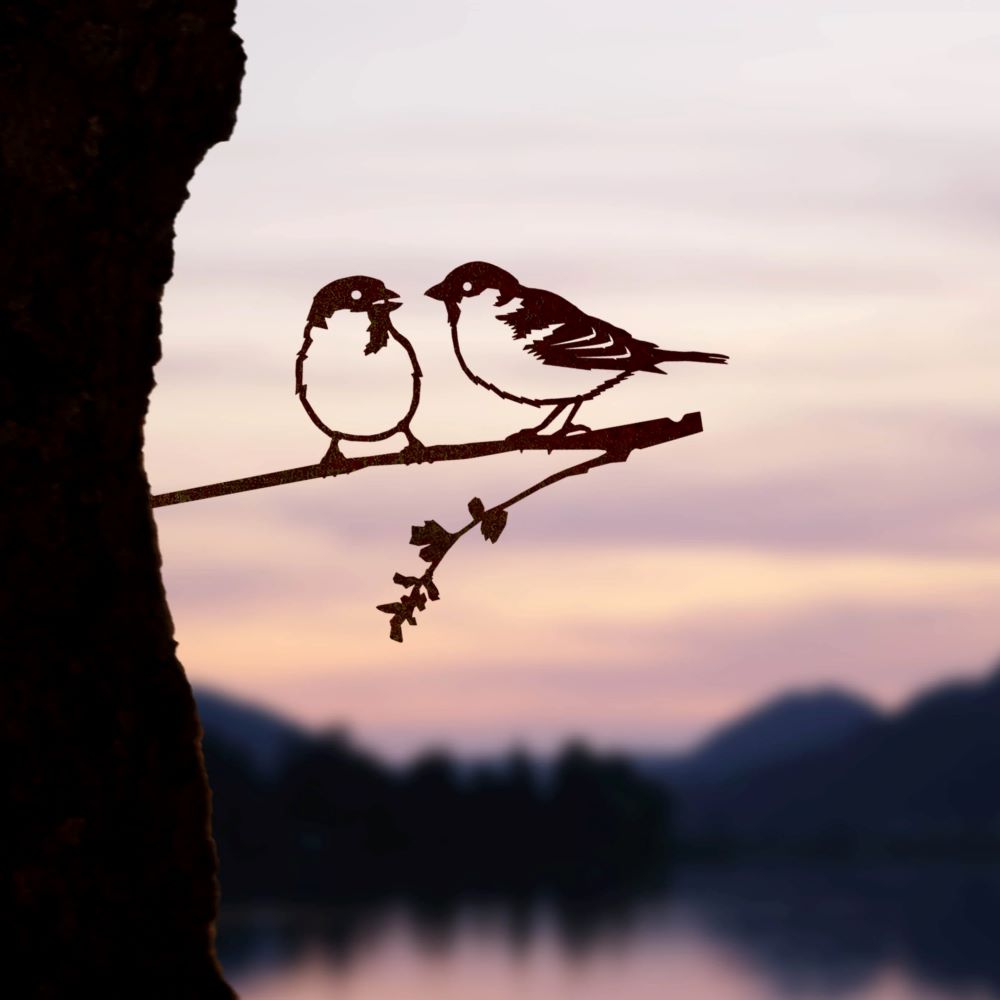 Bird Silhouette House Sparrows