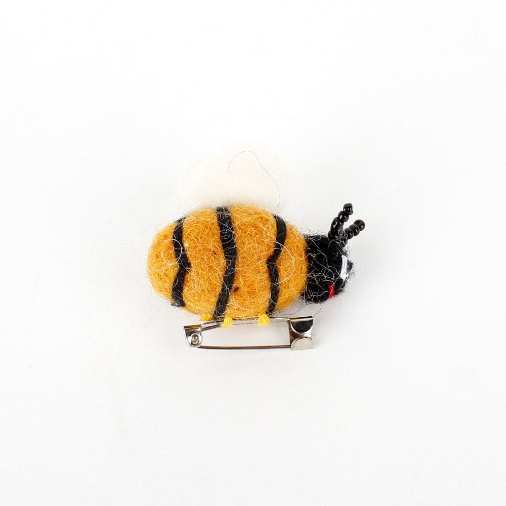 Broche Bij of Lieveheersbeestje